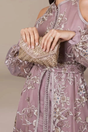 Bronzefarbene Abendtasche zum Abendkaftan