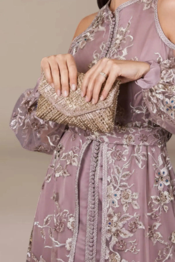 Bronzefarbene Abendtasche zum Abendkaftan