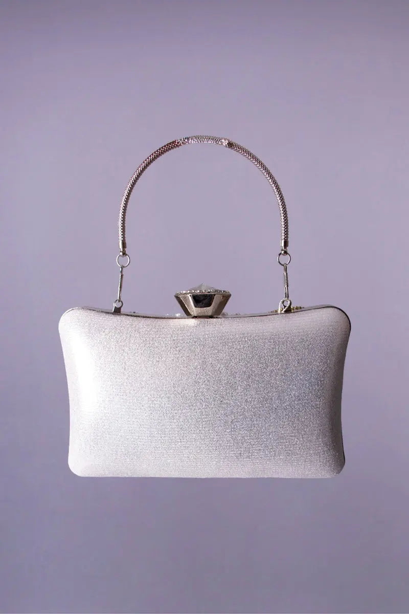 Sac de soirée femme perle et argent MODE & CAFTAN