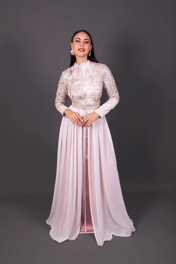 takchita marocaine col modeste hijab mariage 