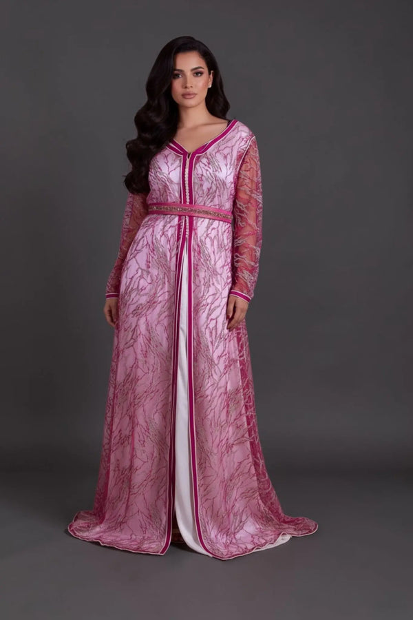 takchita-marocaine-dentelle-fushia