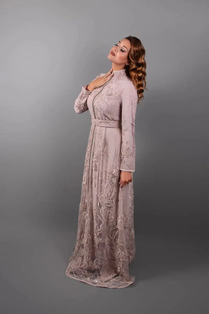 Modest high-neck hijab takchita 2026