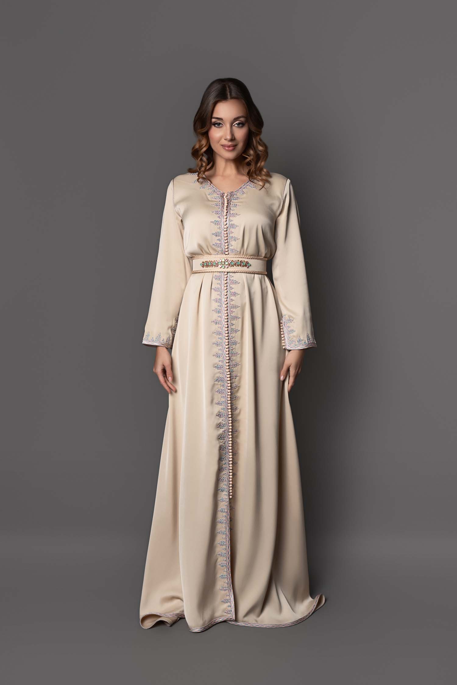 Caftan Brocard Perla Caftan Haute Couture Robe De SoirÃ©e Brocard