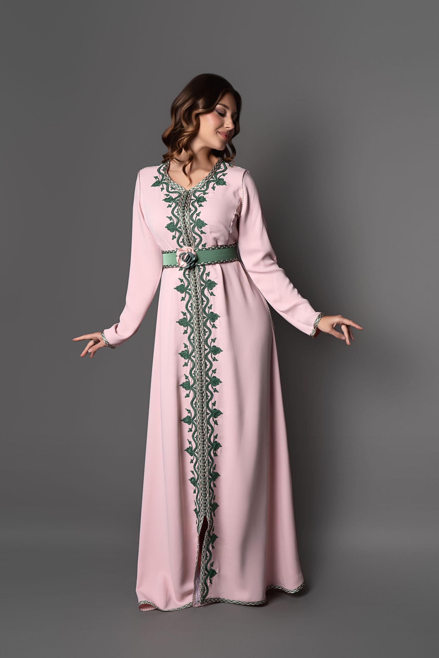Djellaba Caftan Mauve Clair Caftan Marocain Caftan Rose Indien
